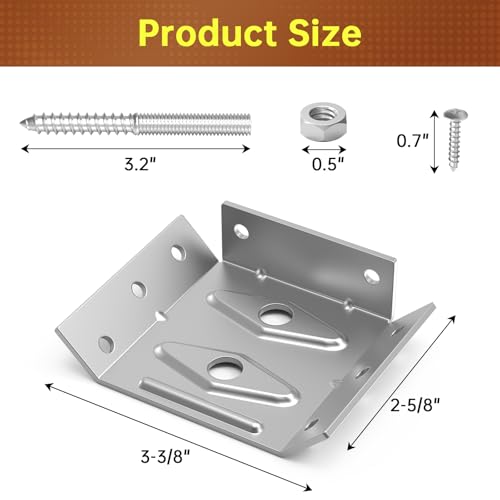 4 PCS Fixirons Surface Mount Corner Brackets - size: 4 Pcs