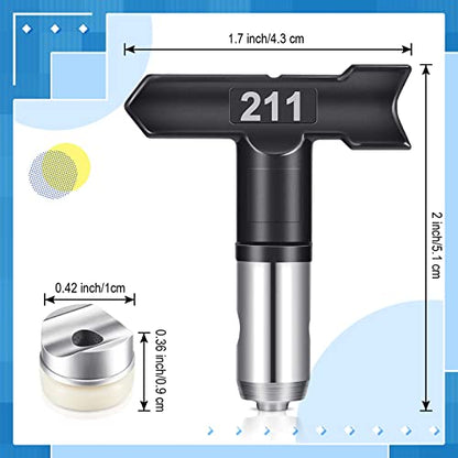 Moxweyeni 10 Pieces Airless Spray Tips Reversible, 109-621 Sizes - size: 109-621 Sizes