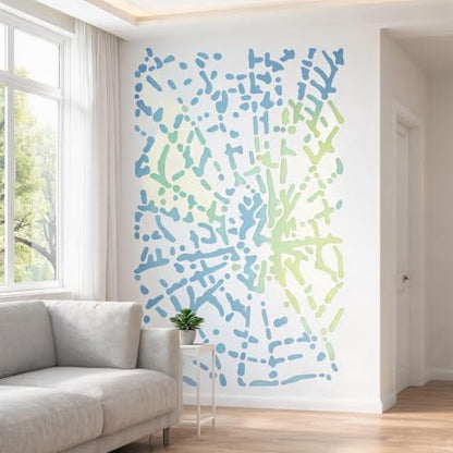 TIAMECH A4 Reusable Abstract Splatter Texture Stencil for Painting - color: Abstract Splatter Texture