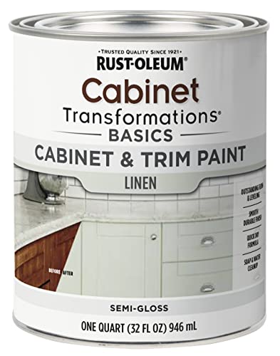 Rust-Oleum Cabinet Transformations & Trim Paint, Linen White, Quart - color: Linen, size: 32 Fl Oz (Pack of 1)