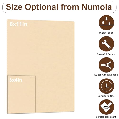 Numola Leather Repair Patch, 3×4 Inch Self-Adhesive Beige - color: Beige, size: 3×4inch