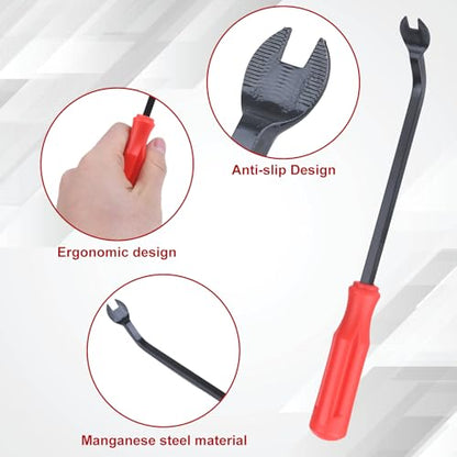 9 Pcs Auto Trim Removal Tool Set - Plastic Pry Tool Kit, Car Door Panel Window Clip Removal Tools, Fastener Remover, Automotive Interior Trim Tool with Mini Precision Hook and Pick Set