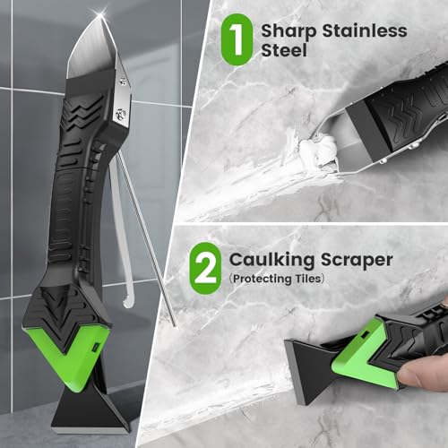 Silicone Caulking Tool Kit-3 in 1 Caulk Tool, Caulk Remover Tool - style: Classic Set