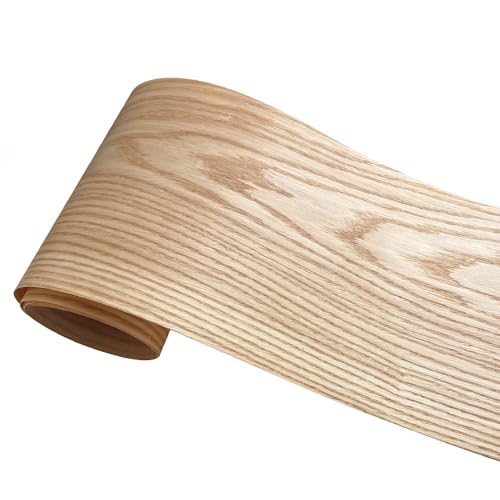 Natural Wood Veneer, Thin Wood Sheets, Refurbished of Furniture/Guitar/Speaker/Automotive Interior, Handmade DIY (Oak) - color: OAK / 7.5″ x 80″