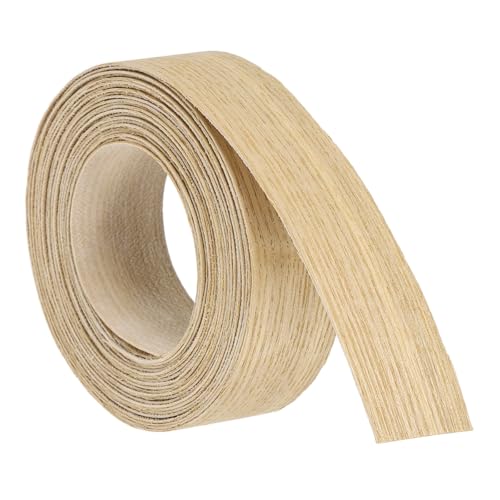 uxcell 1 Inch x 15ft Wood Veneer Edge Banding, Pre-Glued Flexible Ash Edging Strips, Iron on with Hot Melt Adhesive Wood Tape for Cabinet Repair and Furniture Restoration - size: 1 Inch x 15ft
