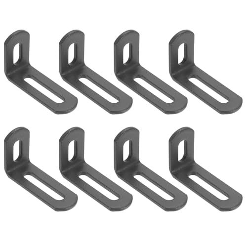 uxcell 8 Pcs Adjustable Right Angle Brackets 2"x1.2"x0.7" Deep Grey - color: Deep Grey, size: 2"x1.2"x0.7"