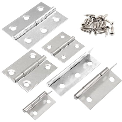 Luomorgo 30 Pack Mini Hinges, 1 Inch, 2 Inch, 3 Inch Butt Hinges - size: 1 Inch, 2 Inch, 3 Inch