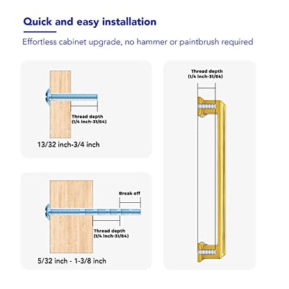 Ravinte Hardware Gold Cabinet Pulls, 5 Inch (128mm), 5 Pack - color: Gold, size: 5" Hole Center