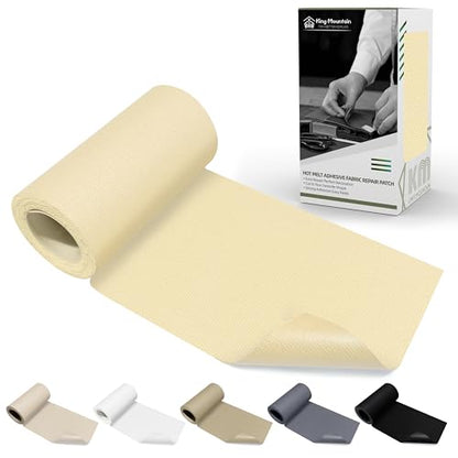 KING MOUNTAIN Canvas Iron on Patch,3"×60",Waterproof 100% Cotton Fabric Repair Patch,Used for Various Sofa,Tent,Clothes,Seats,Suitcases ( Beige 3.0) - color: Beige 3.0 Canvas, size: 3"x60"
