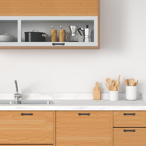 10 Pack Black Cabinet Handles, 3" Hole Center Arch Drawer Pulls - color: Black, size: 3" Hole Center