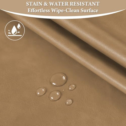 Faux Leather 1.00mm Upholstery Fabric by the Yard 15 Yard Light Tan - color: Light Tan, size: 15 Yard