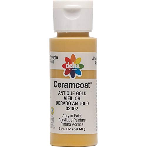 Delta Creative Ceramcoat Acrylic Paint in Assorted Colors (2 oz), 2002, Antique Gold - color: Antique Gold, size: 2 Fl Oz (Pack of 1)
