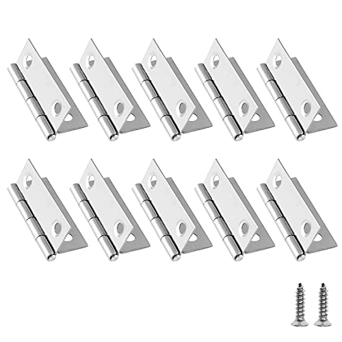 Biaungdo 2 Inch Butt Hinge, Stainless Steel Small Hinges, 10 Pack - size: 2 Inch
