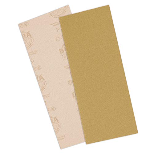 Dura-Gold Premium 1/2 Sheet Gold Sandpaper Sheets, 40 Grit (Box of 12) - size: 40-Grit