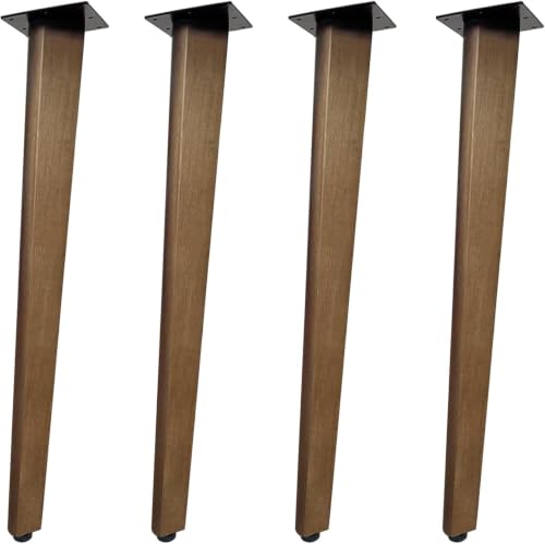 QLLY 30 Inch Solid Wood Table Legs, Wood Furniture Replacement Leg, Walnut - color: Walnut, size: 30"