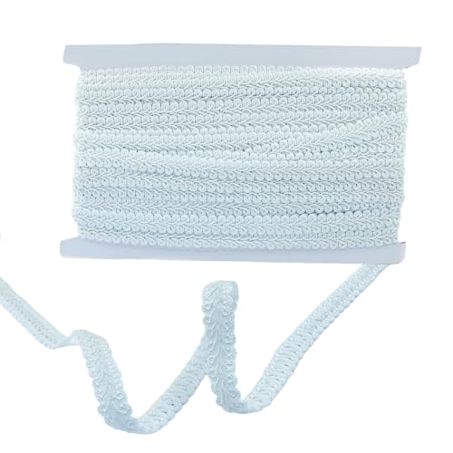 Gimp Braid Trim, White, 1/2 Inch, 14 Yards - color: White