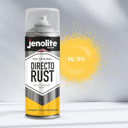 JENOLITE Directorust Gloss Finish Aerosol, Yellow 1x13.5oz - color: Canary Yellow