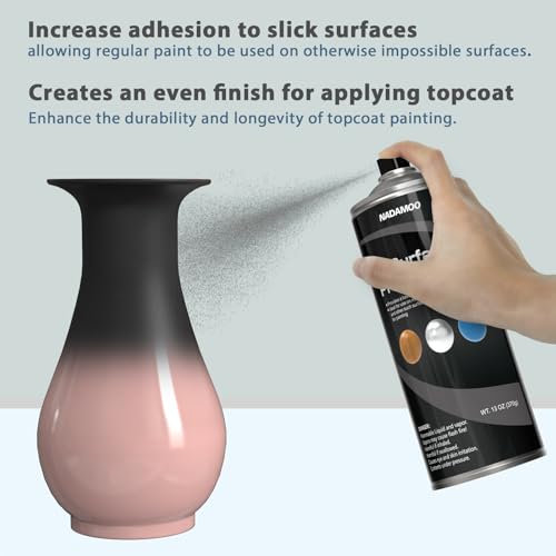 NADAMOO All Surface Primer Spray, Matte Black One-Part Epoxy Primer, 1 Can - color: Black, style: Pack of 1