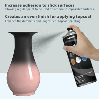 NADAMOO All Surface Primer Spray, Matte Black One-Part Epoxy Primer, 1 Can - color: Black, style: Pack of 1