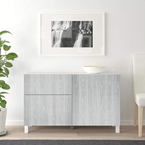 Gray Wood Contact Paper 17.71 x 118 Inch Wood Grain Texture Peel and Stick Wallpaper Adhesive Paper Light Grey Wall Covering Desk Shelf Drawer Liner Cabinets Wardrobe - color: Gray Wood, size: 17.7" x 118"