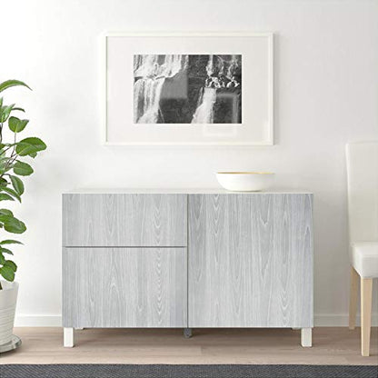 Gray Wood Contact Paper 17.71 x 118 Inch Wood Grain Texture Peel and Stick Wallpaper Adhesive Paper Light Grey Wall Covering Desk Shelf Drawer Liner Cabinets Wardrobe - color: Gray Wood, size: 17.7" x 118"