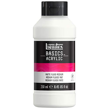 Liquitex BASICS Matte Fluid Medium, 250ml (8.4oz) Bottle - style: Matte Fluid Medium