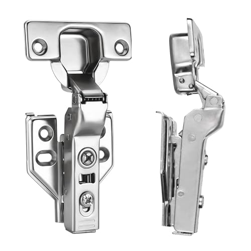 40Pcs Soft Close Half Overlay Cabinet Hinges with Clip-On Plate - color: Half Overlay, size: 40 Pieces