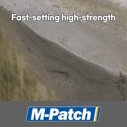 M-Patch – Fast-Setting Concrete Repair Mortar, High-Strength & Quick-Dry, 1 Pack (4.4 lbs), Walkable in 30 Min, Floors, Walls, Ceilings