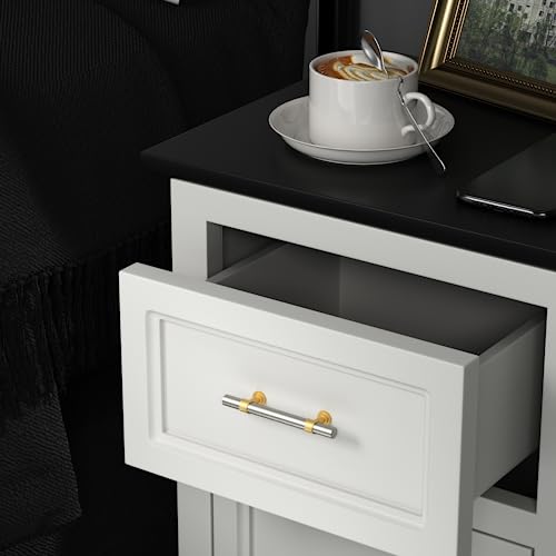 homdiy 10 Pack 5 Inch Hole Center Brushed Nickel and Gold Cabinet Pulls - color: Brushed Nickel & Matte Gold, size: 5 in Hole Centers