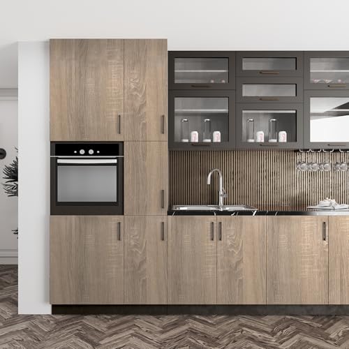 JSEVEM 48"×354" Light Brown Wood Grain Wallpaper Peel and Stick Wooden Contact Paper Waterproof Thick Vinyl Wrap Self-Adhesive Textured Stickers for Countertops Bedroom Kitchen - color: Beige Grey, size: 48" x 354"
