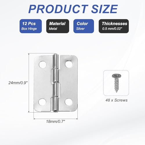 MECCANIXITY Butterfly Hinges 0.9" 180-Degree Mini Decorative Floding Hinges