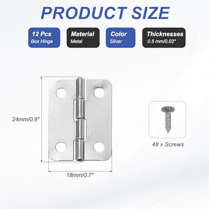 MECCANIXITY Butterfly Hinges 0.9" 180-Degree Mini Decorative Floding Hinges