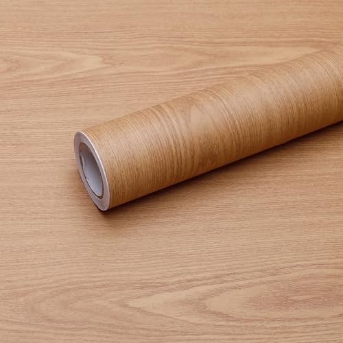 Wood Grain Contact Paper Peel and Stick Wallpaper Self Adhesive Wall Paper for Furniture Countertop Drawer Shelf Liner Cabinet Waterproof Easy to Clean11.8" X 78.7" - color: Teak, size: 11.8"W x 78.7"L