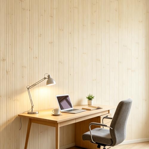 YENHOME Bamboo Wood Contact Paper for Cabinet Peel and Stick Wood Wallpaper - size: 17.7" x 276"