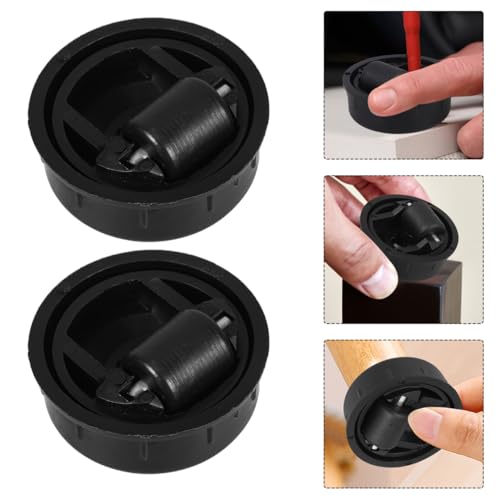 Artibetter 6pcs Hidden Caster Wheels for Furniture Space Saving Replacement Rollers for Chairs Desks Beds Tables Silent Smooth Mobility for Bedroom and Office Use