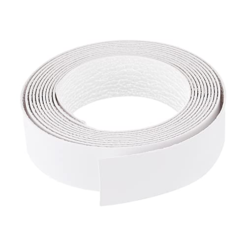 uxcell White PVC Edge Banding, 1-1/8" x 9.84ft Pre-Glued Flexible Edge Banding for Furniture Repair & Restoration - size: 1-1/8 Inch x 9.84ft