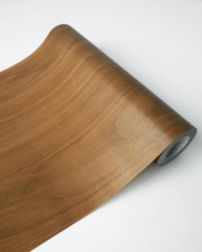 Retro Brown Wood Grain Peel and Stick Wallpaper Removable 9in×19.7ft ERT04 - color: Wood Grain Medium Brown