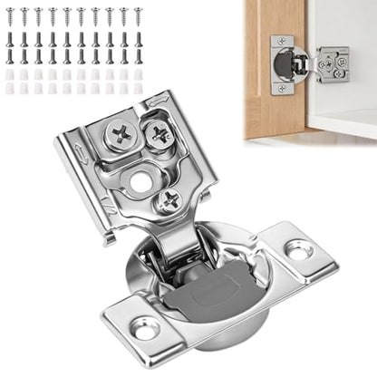 10Pack (5 Pairs) 1/2 inch Overlay Soft Close Door Hinges,TopDirect Kitchen Cabinets Hinges for Face Frame Door,105°Opening Angle Concealed Self Closing Cabinet Hinges - size: 10 Pack
