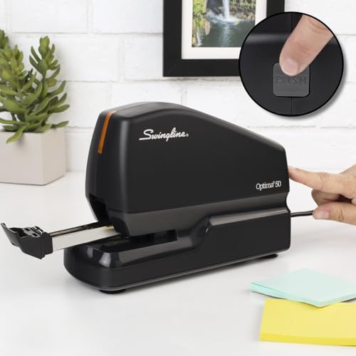 Swingline Electric Stapler Value Pack, 50 Sheet Capacity, Includes Optima 50 Stapler, 5000 Staples and Staple Remover (48209), 50 Sheet (Pack of 2) - size: 50 Sheet, style: Full Strip (Pack of 2)