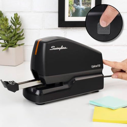 Swingline Electric Stapler Value Pack, 50 Sheet Capacity, Includes Optima 50 Stapler, 5000 Staples and Staple Remover (48209), 50 Sheet (Pack of 2) - size: 50 Sheet, style: Full Strip (Pack of 2)