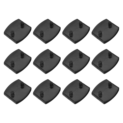 uxcell 12Pcs 55mmx9mm Plastic Bed Slat Center Caps Bed Slat Cover Black - color: Black, size: 55mm x 9mm