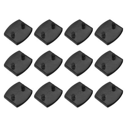 uxcell 12Pcs 55mmx9mm Plastic Bed Slat Center Caps Bed Slat Cover Black - color: Black, size: 55mm x 9mm