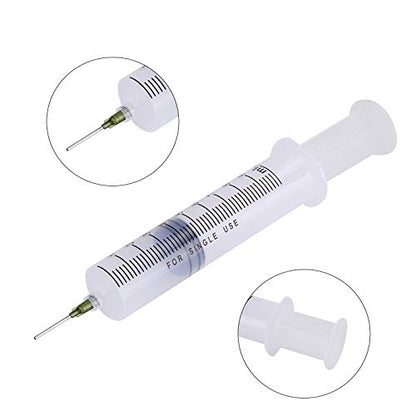 3 Pack 100ml Syringes with 14G 1.0'' Blunt Tip Needles and Storage Caps(Luer Lock), Plastic Reusable Syringe for Glue Applicator, Oil Dispensing Multiple Uses… - style: 100 ml