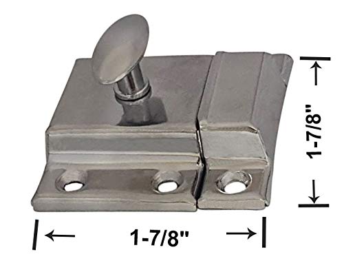 QCAA Oval Turn Cabinet Latch, for Cupboard & Other Furniture, Large, Chrome Plated, Made in Taiwan, 1 Pack - color: Chrome Plated, size: 1pack-large