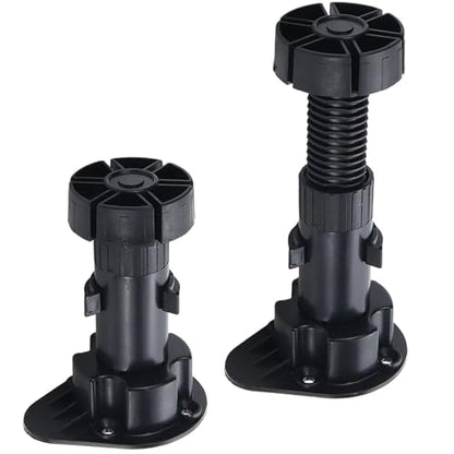 Adjustable Cabinet Levelers, 4.72-5.9 Inch, Black, 4Pcs - size: 4.72-5.9 Inch
