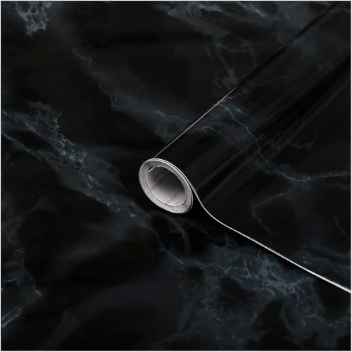 d-c-fix 346-0048 Decorative Self-Adhesive Film, Marble Black, 17" x 78" Roll (Pack of 7) - color: Black, size: 35.4"W x 78.7"L (Pack of 7)