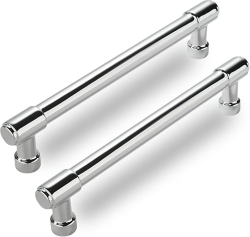 10 Pack Polished Chrome Cabinet Pulls,4 Inch(102mm) Hole Centers Cabinet Handles Kitchen Hardware for Cabinets and Drawer - color: Polished Chrome, size: 4"(102mm) hole center