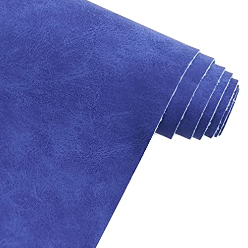 XHT 30 x 135 cm Suede PU Faux Leather Fabric, Soft Smooth Crafts Synthetic Fabric for DIY Handicraft Wallets Bags Making, Navy Blue - color: Navy Blue