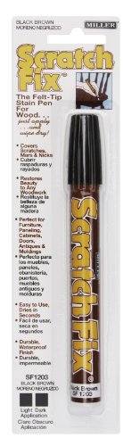 Miller SF1203 Wood Stain Scratch Fix Pen / Wood Repair Marker - Black Brown Wood - color: Black Brown Wood