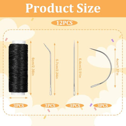 Hair Needle Thread Set Hand Sewing Hair Weave Extension Making Wig